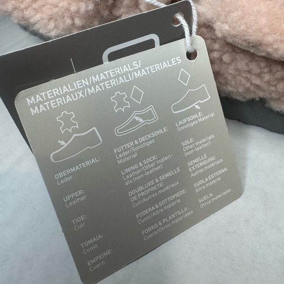 Birkenstock Papillio Arizona Big Buckle Shearling Slide Sandal Teddy Pink - Picture 7 of 9